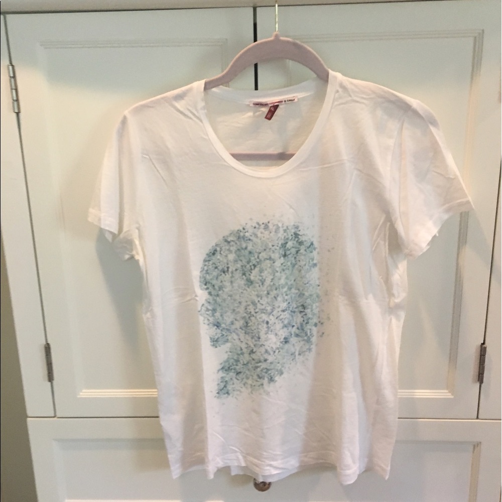 Rare Comptour de Cotonniers x Calla  white Cotton Graphic T Size: XL